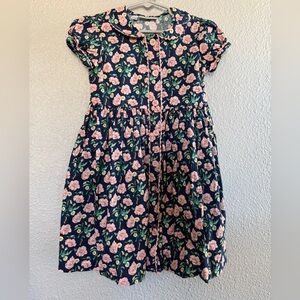 Rachel Riley Floral Button Front Dress Size 5Y